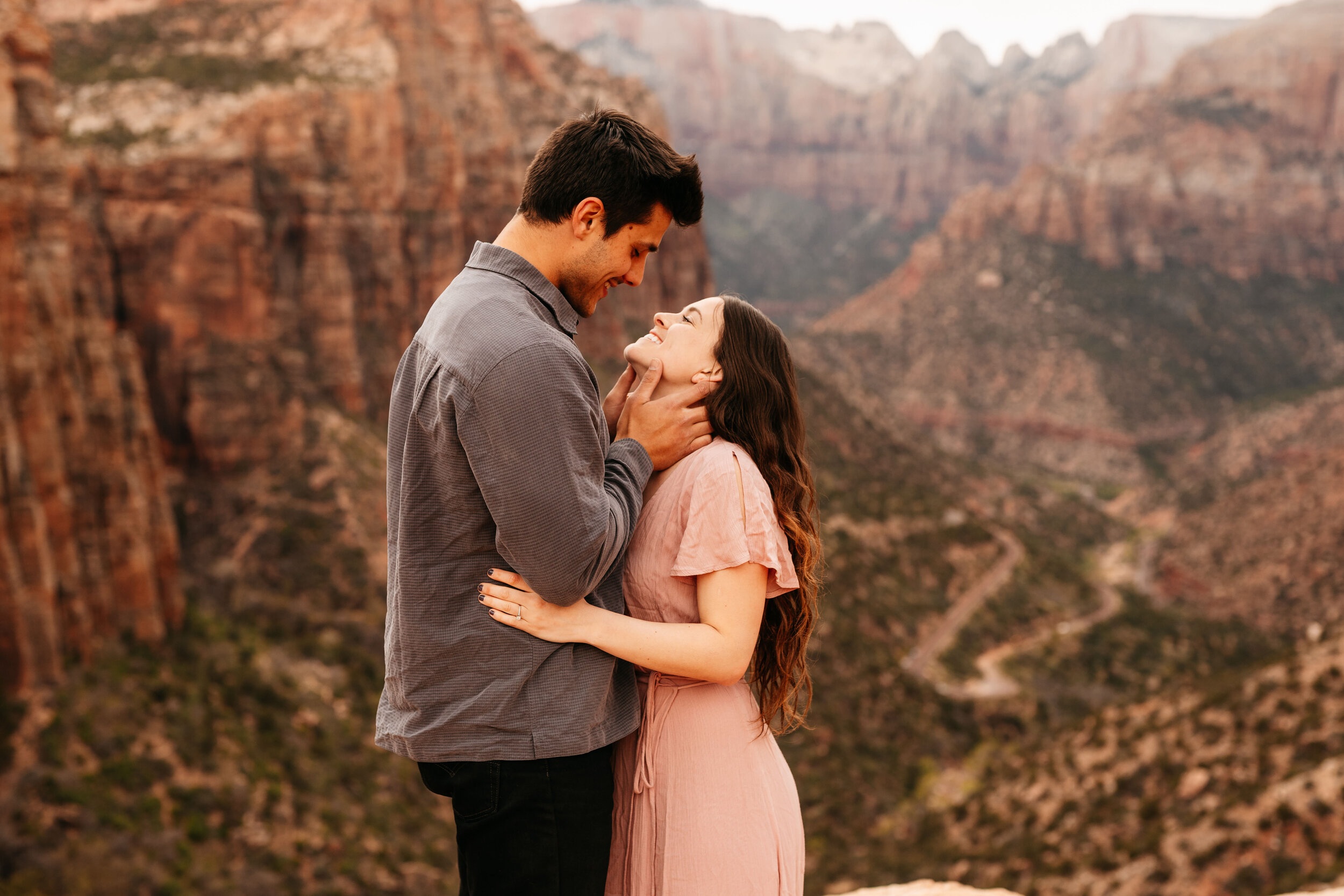 Kylee + Andrew - Zion National Park, Utah Canyon Overlook Adventure Session11.jpg