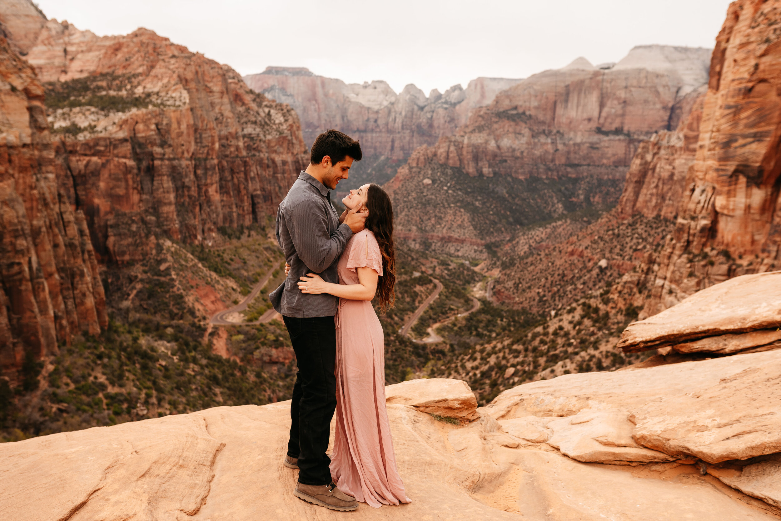 Kylee + Andrew - Zion National Park, Utah Canyon Overlook Adventure Session12.jpg