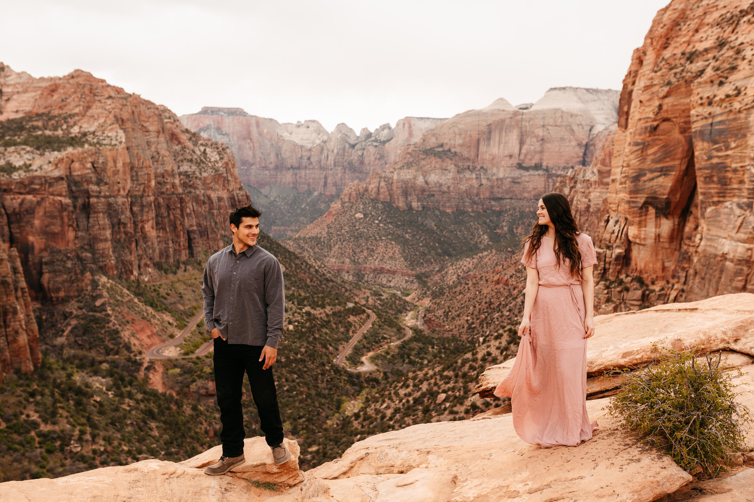 Kylee + Andrew - Zion National Park, Utah Canyon Overlook Adventure Session18.jpg