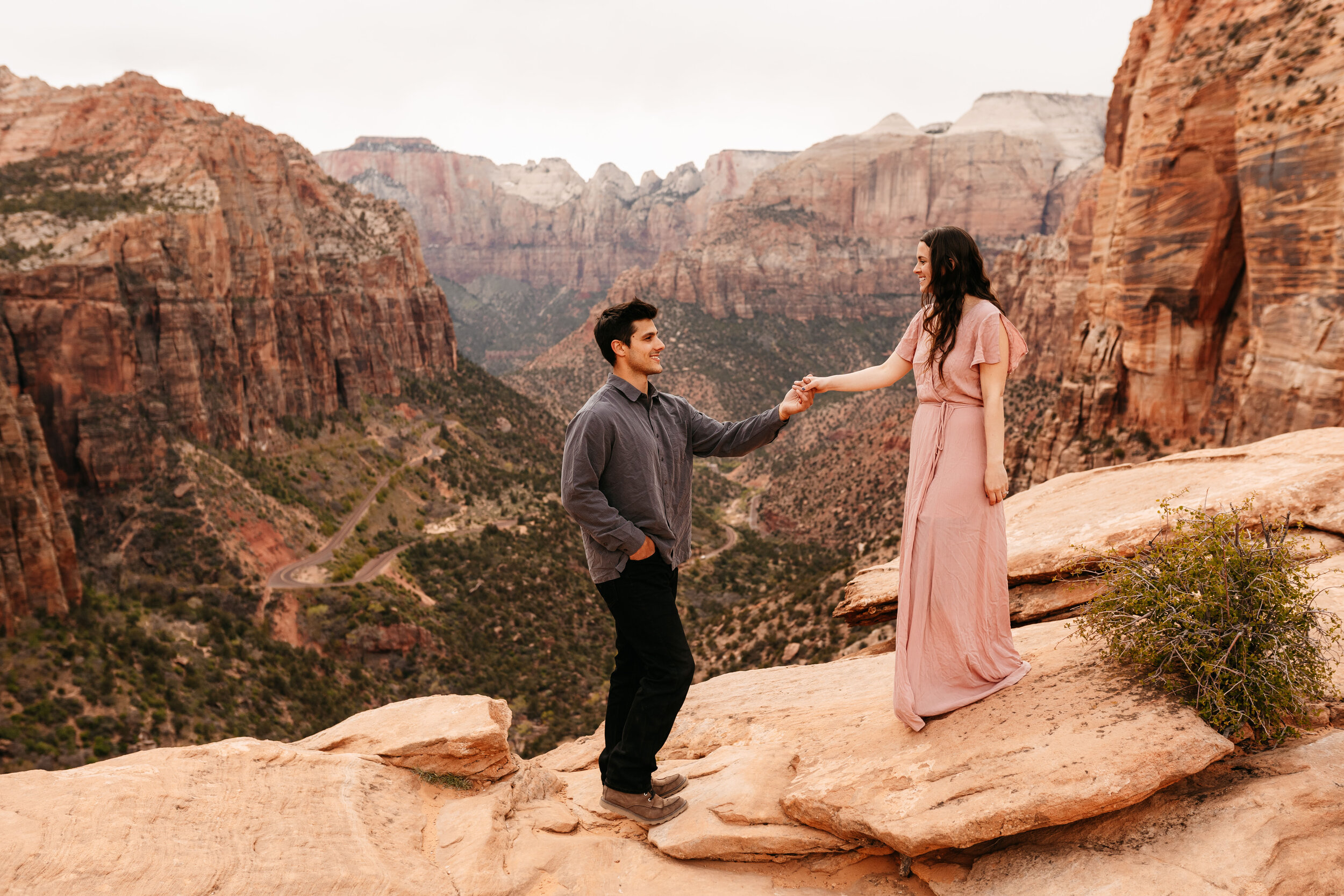 Kylee + Andrew - Zion National Park, Utah Canyon Overlook Adventure Session19.jpg