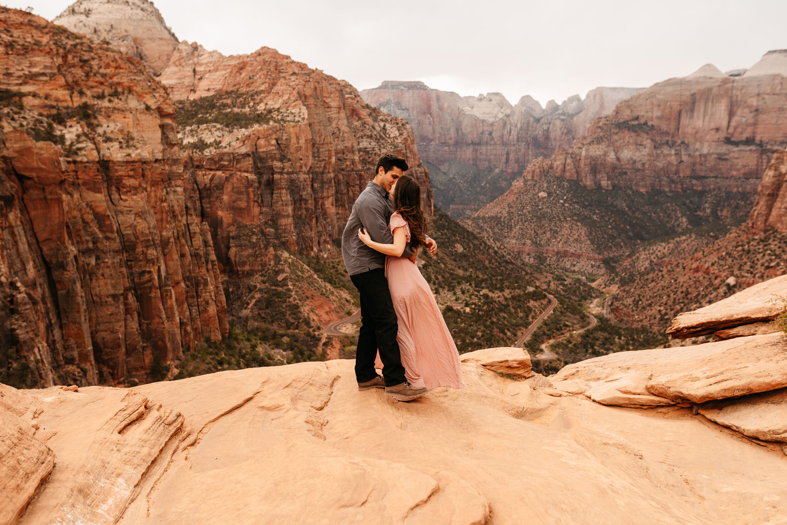 Kylee + Andrew - Zion National Park, Utah Canyon Overlook Adventure Session2.jpg