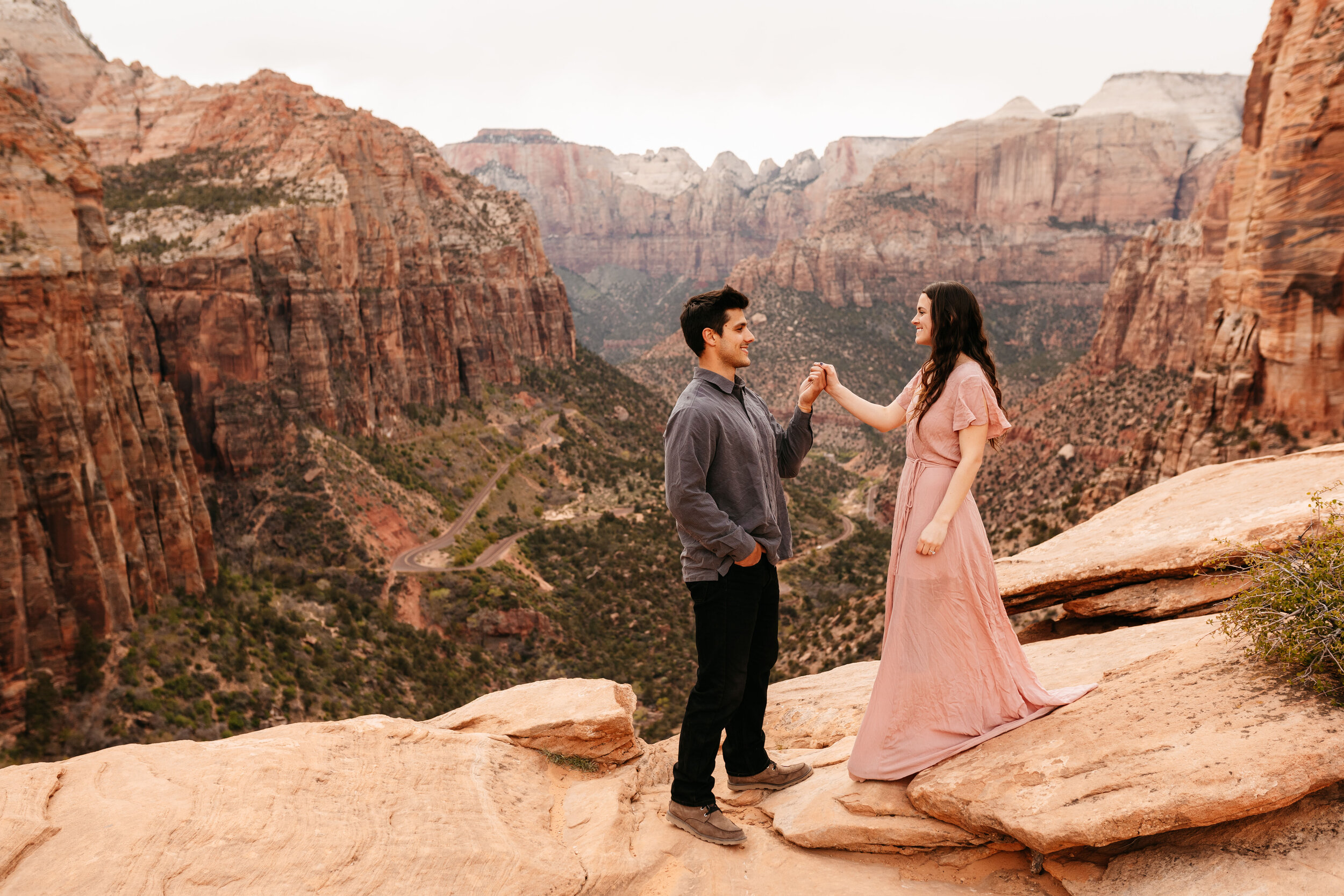 Kylee + Andrew - Zion National Park, Utah Canyon Overlook Adventure Session20.jpg