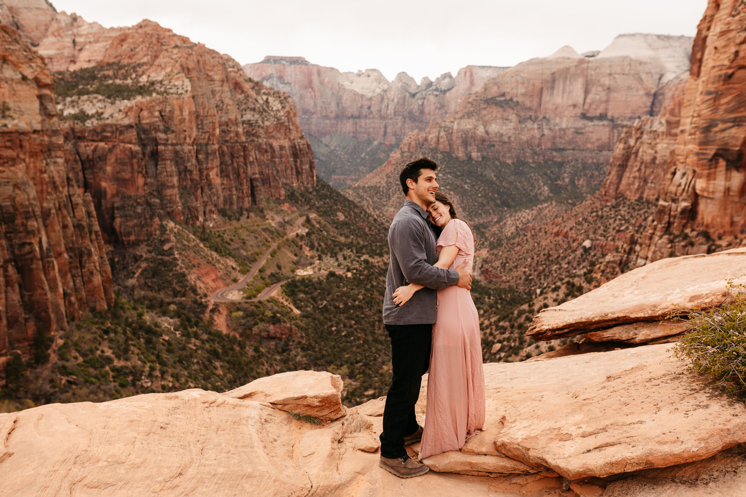 Kylee + Andrew - Zion National Park, Utah Canyon Overlook Adventure Session24.jpg