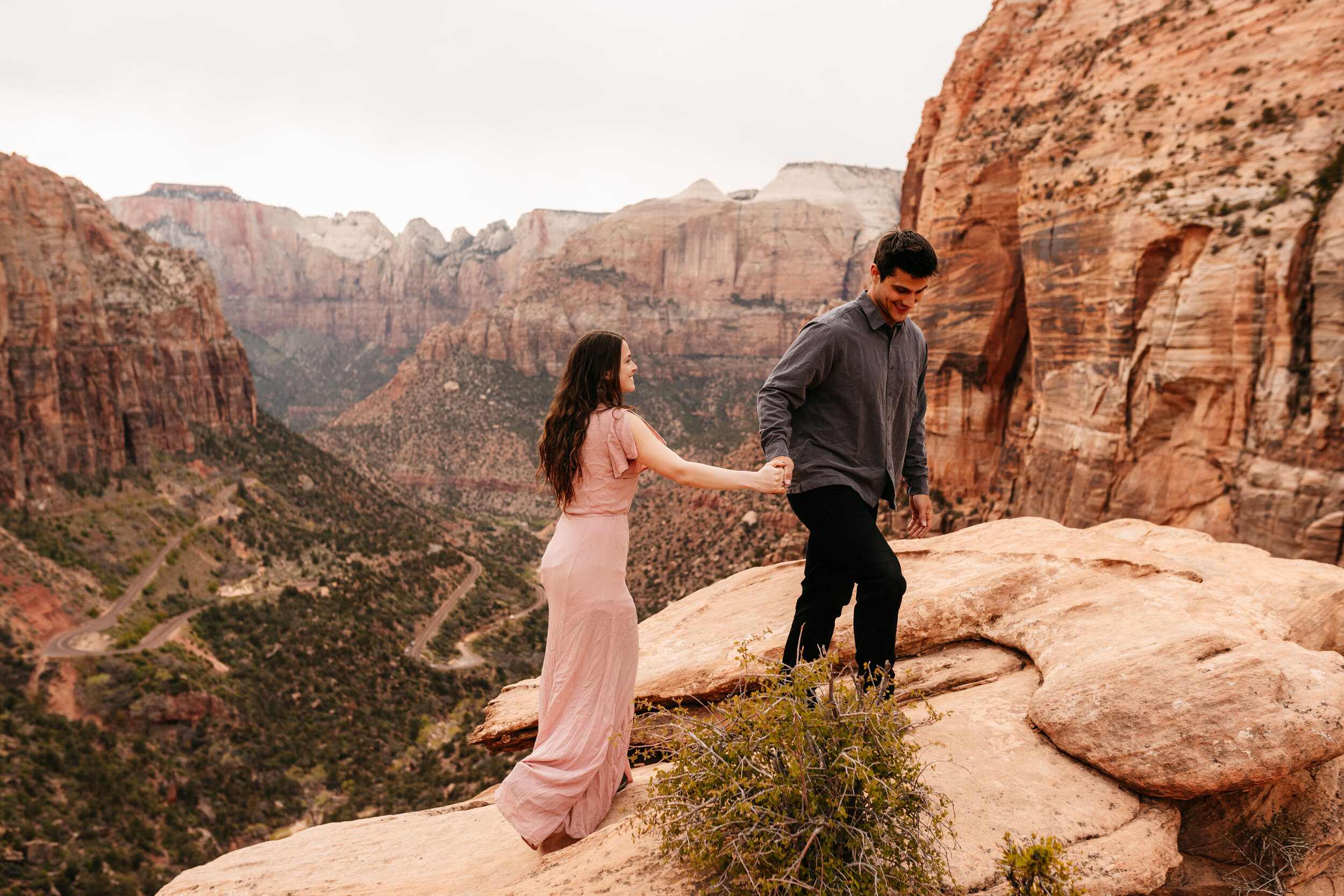Kylee + Andrew - Zion National Park, Utah Canyon Overlook Adventure Session28.jpg