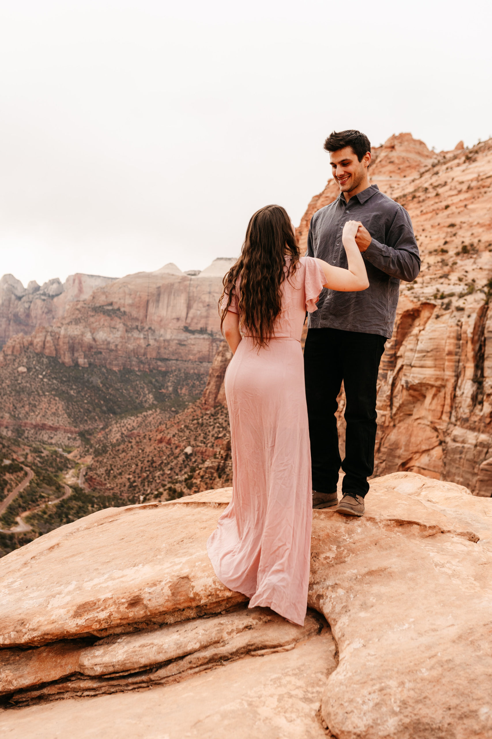 Kylee + Andrew - Zion National Park, Utah Canyon Overlook Adventure Session29.jpg