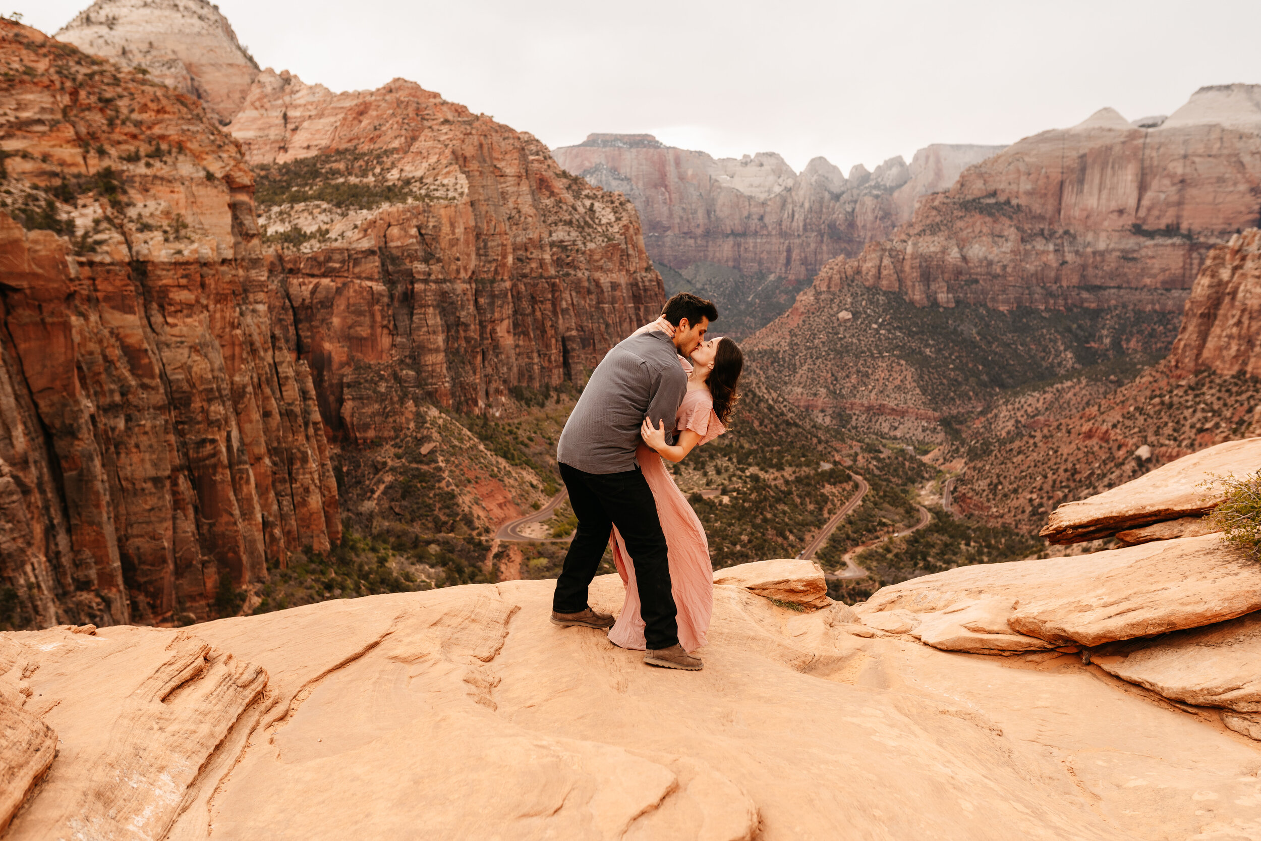 Kylee + Andrew - Zion National Park, Utah Canyon Overlook Adventure Session3.jpg