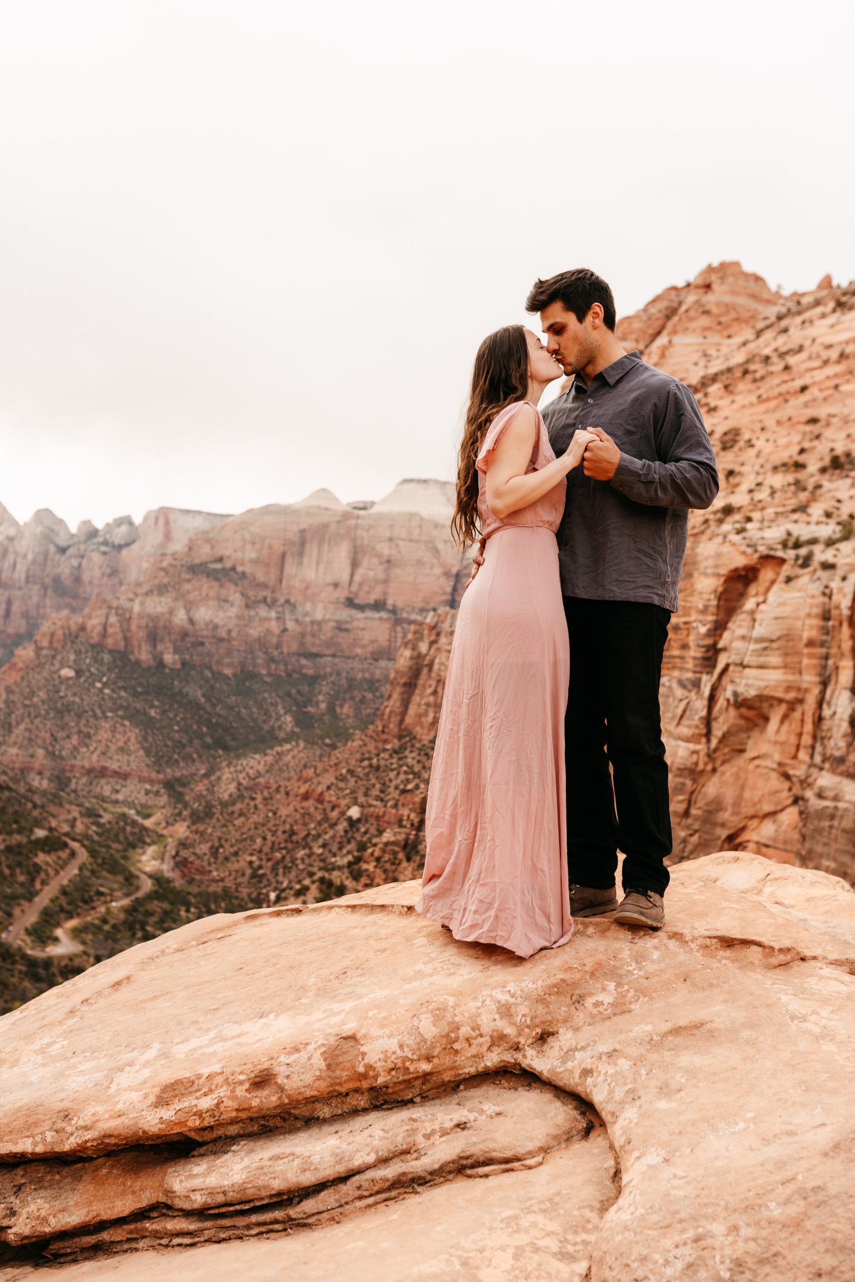 Kylee + Andrew - Zion National Park, Utah Canyon Overlook Adventure Session30.jpg