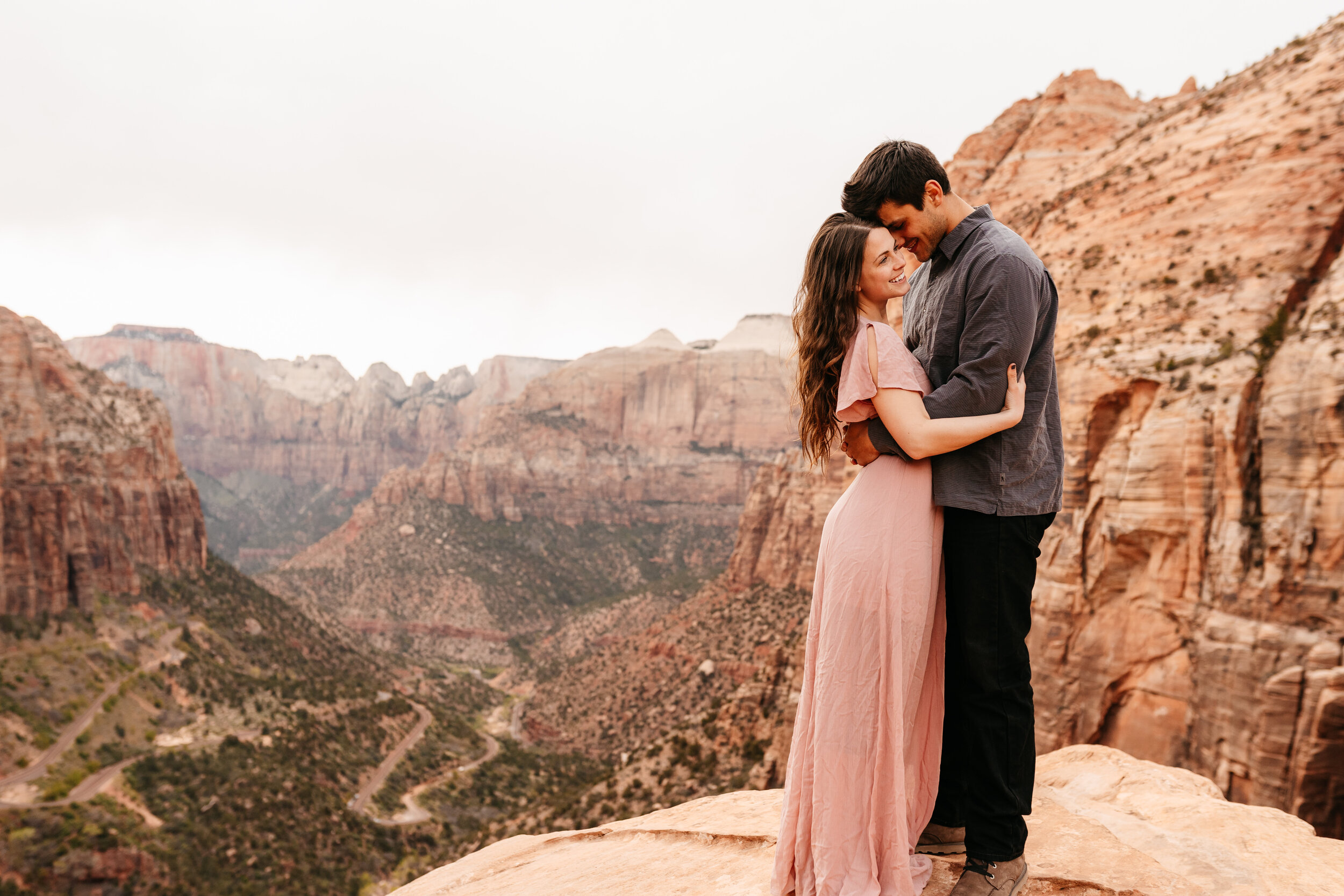 Kylee + Andrew - Zion National Park, Utah Canyon Overlook Adventure Session33.jpg
