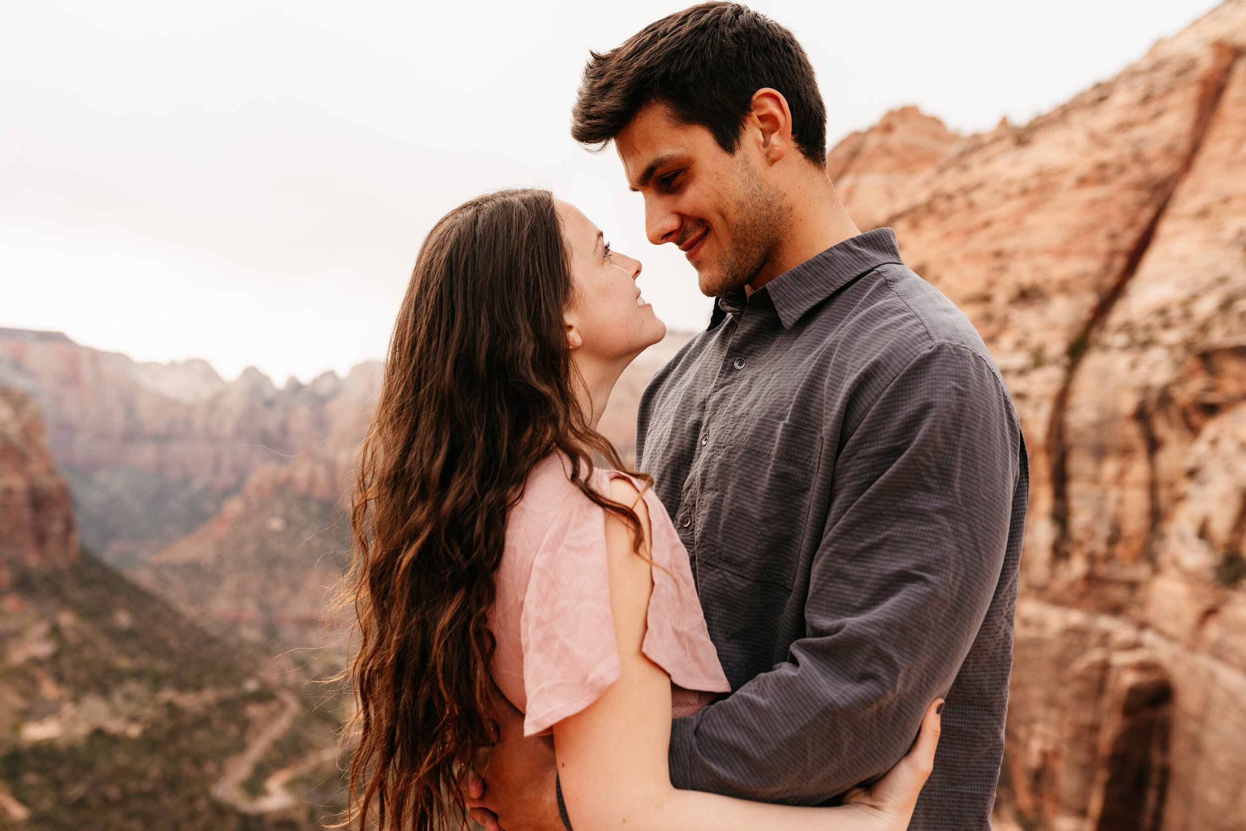 Kylee + Andrew - Zion National Park, Utah Canyon Overlook Adventure Session36.jpg