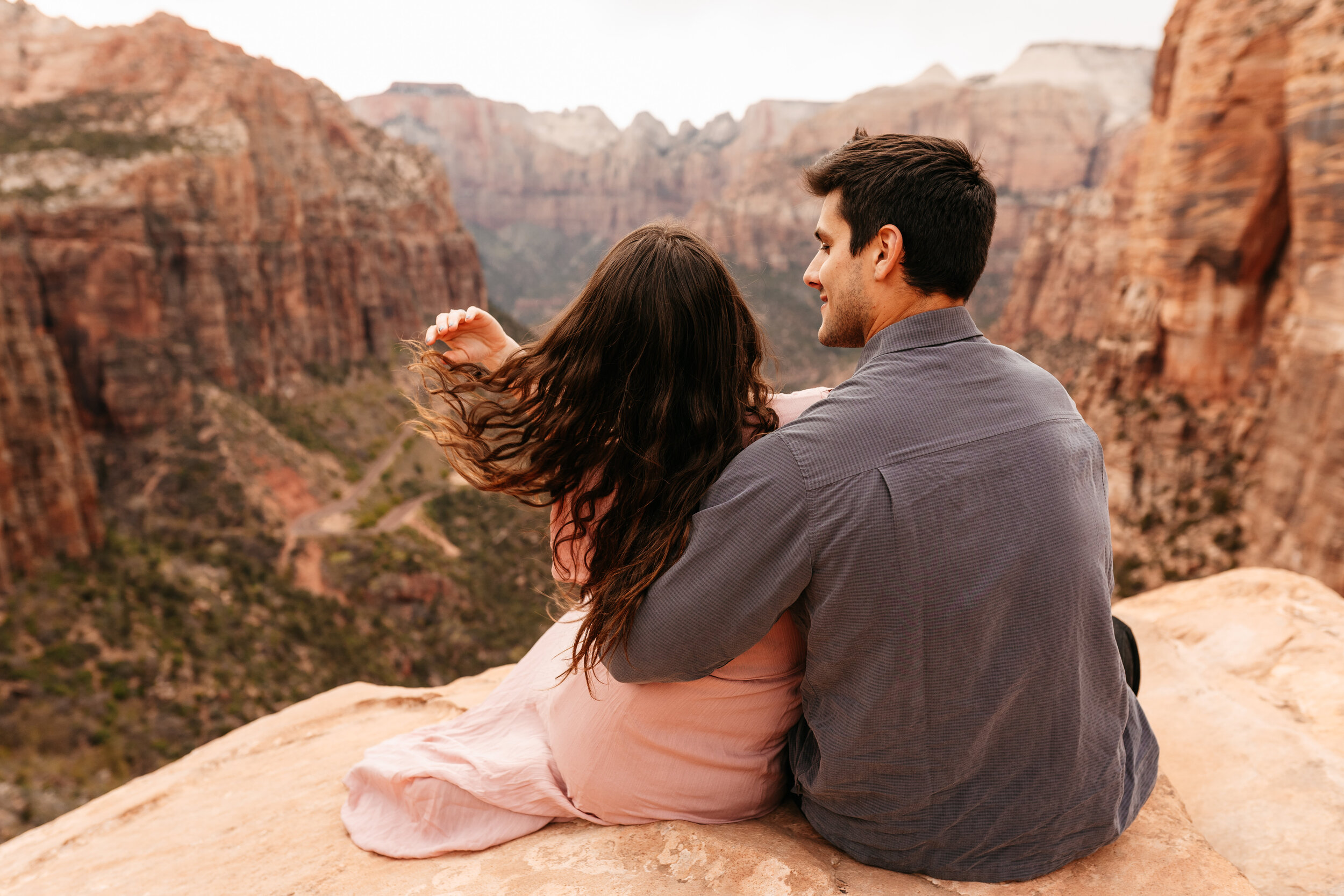 Kylee + Andrew - Zion National Park, Utah Canyon Overlook Adventure Session37.jpg