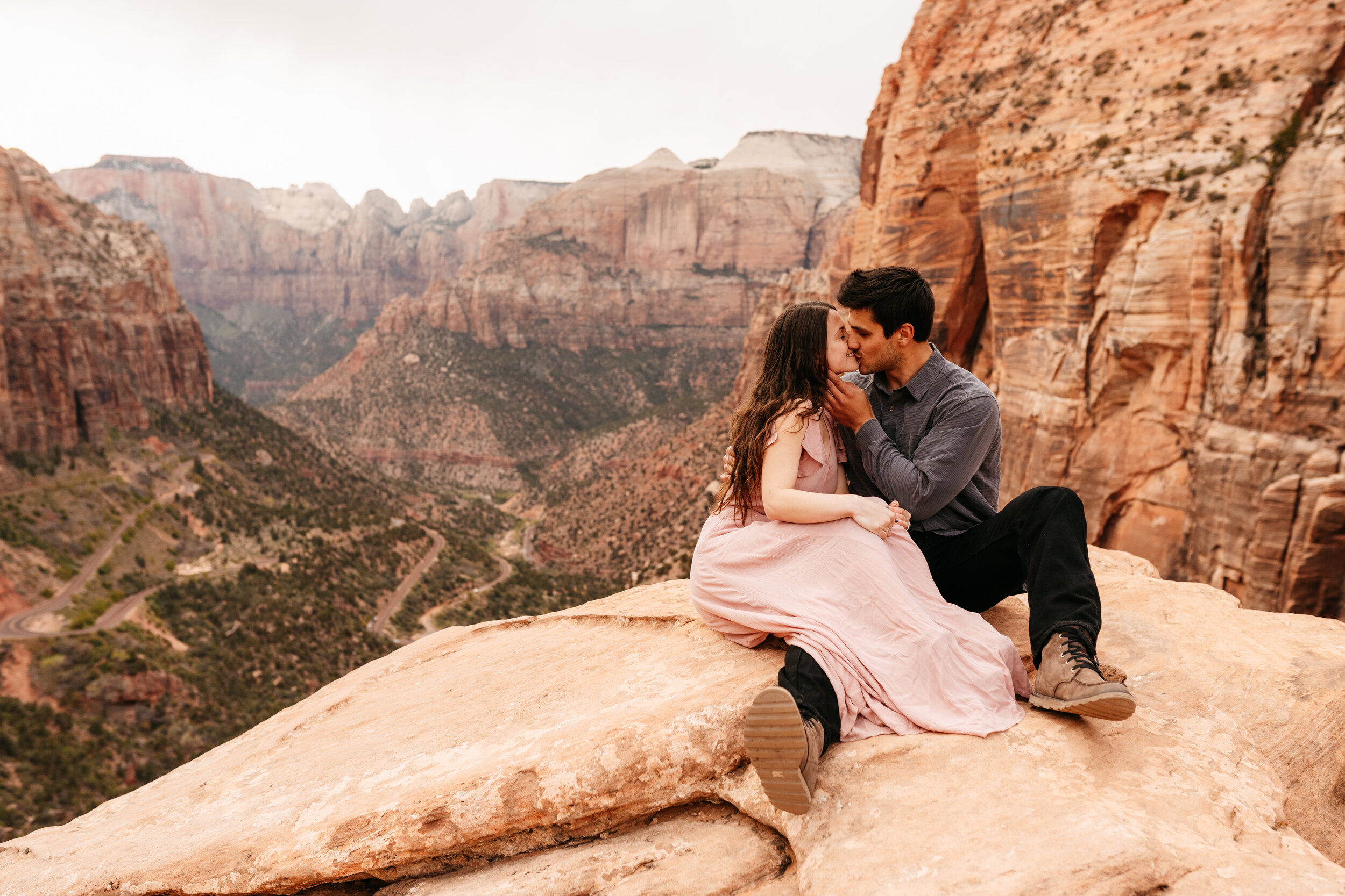 Kylee + Andrew - Zion National Park, Utah Canyon Overlook Adventure Session41.jpg