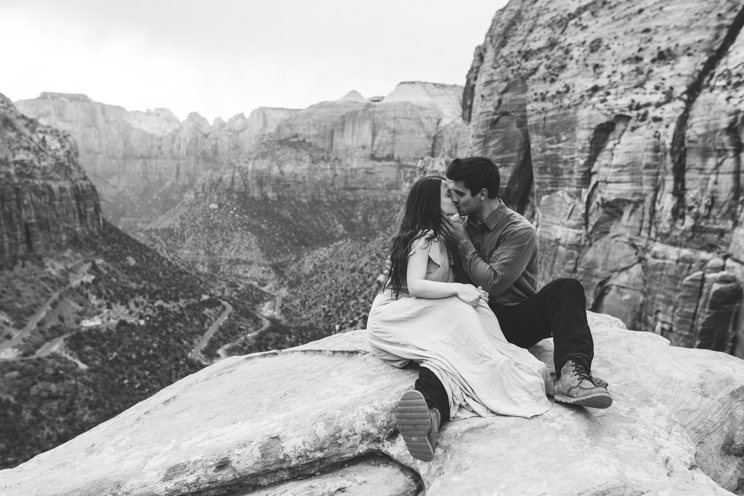 Kylee + Andrew - Zion National Park, Utah Canyon Overlook Adventure Session42.jpg