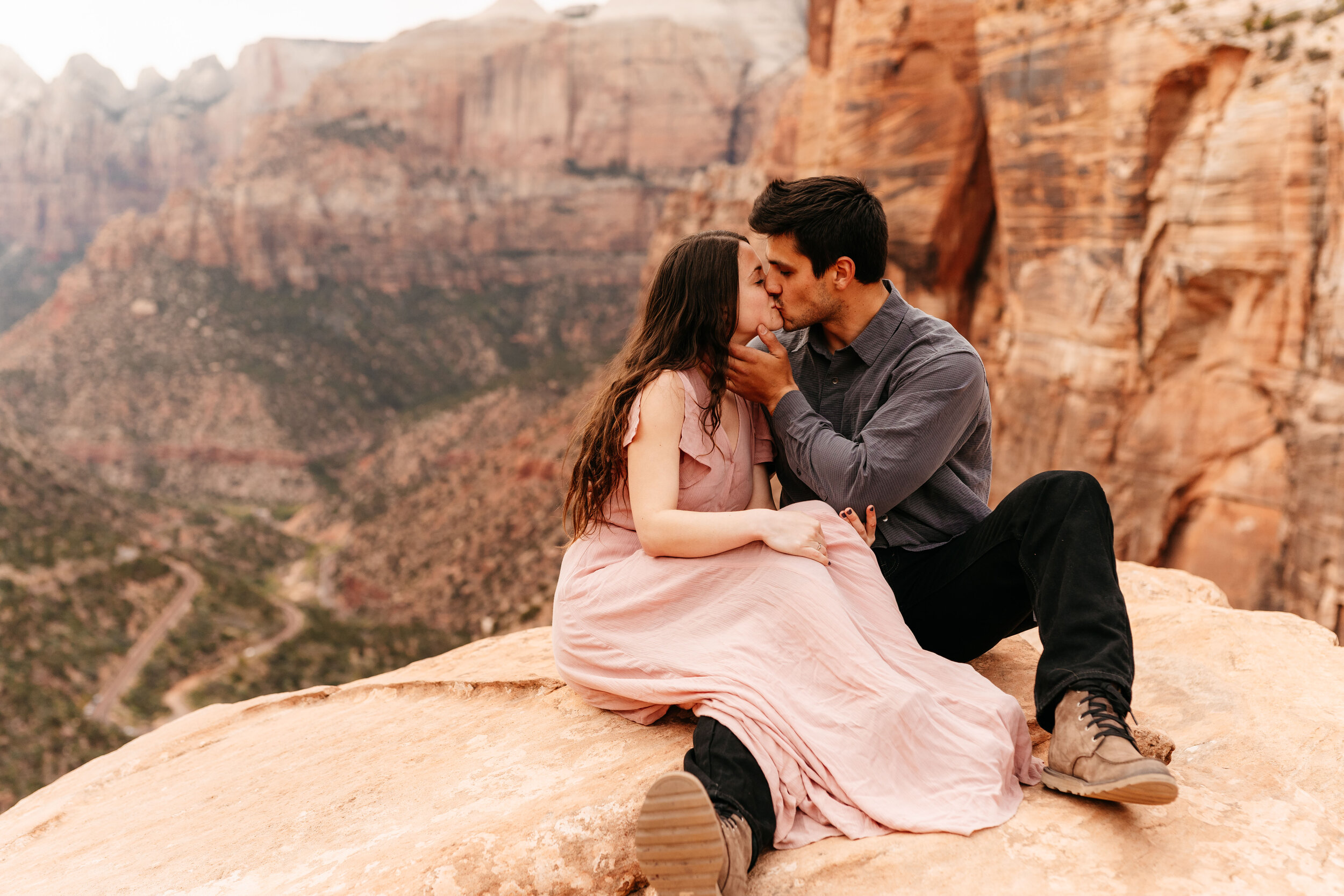 Kylee + Andrew - Zion National Park, Utah Canyon Overlook Adventure Session44.jpg