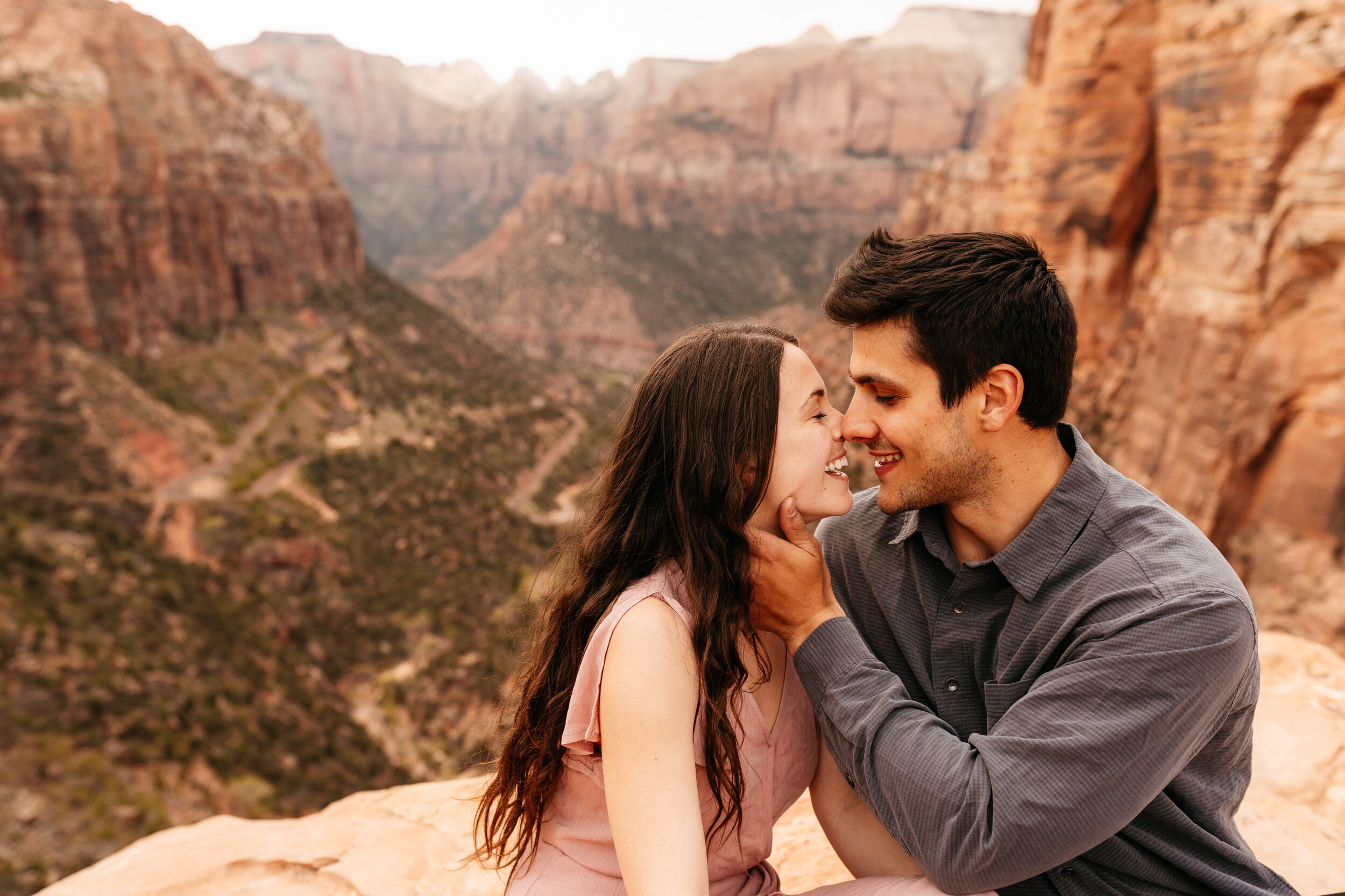 Kylee + Andrew - Zion National Park, Utah Canyon Overlook Adventure Session45.jpg