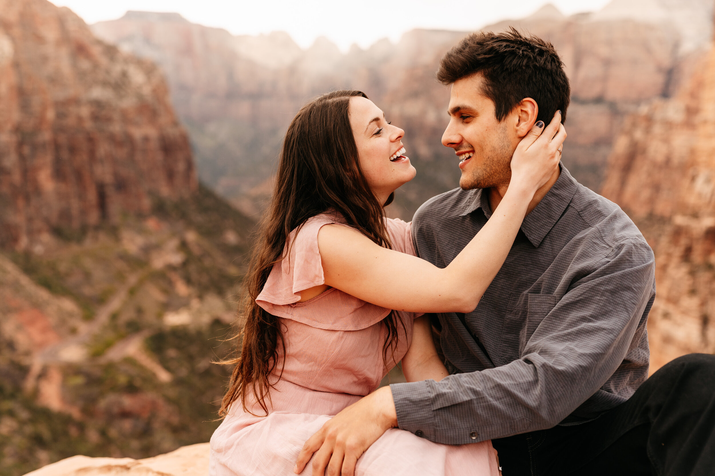 Kylee + Andrew - Zion National Park, Utah Canyon Overlook Adventure Session46.jpg