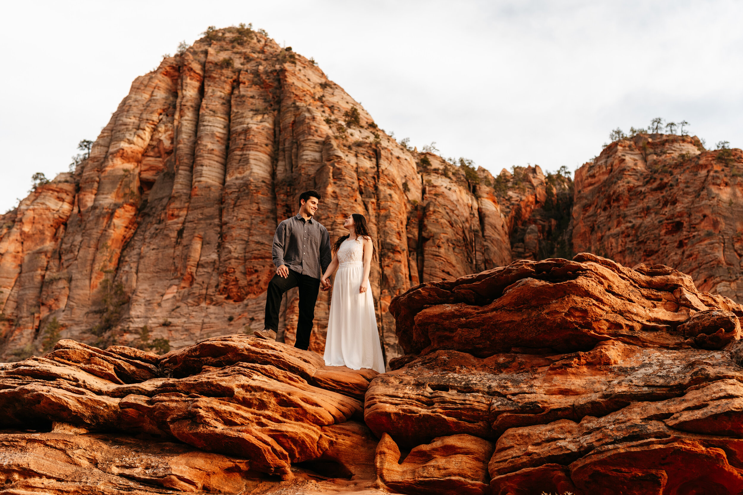 Kylee + Andrew - Zion National Park, Utah Canyon Overlook Adventure Session55.jpg