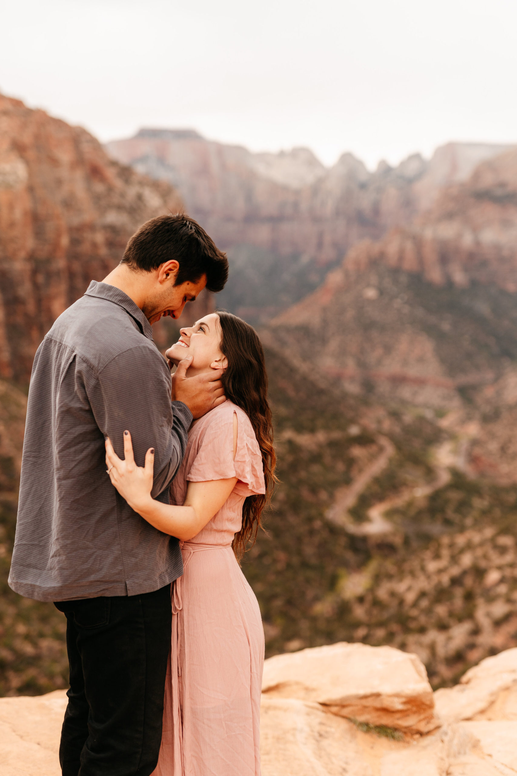 Kylee + Andrew - Zion National Park, Utah Canyon Overlook Adventure Session9.jpg