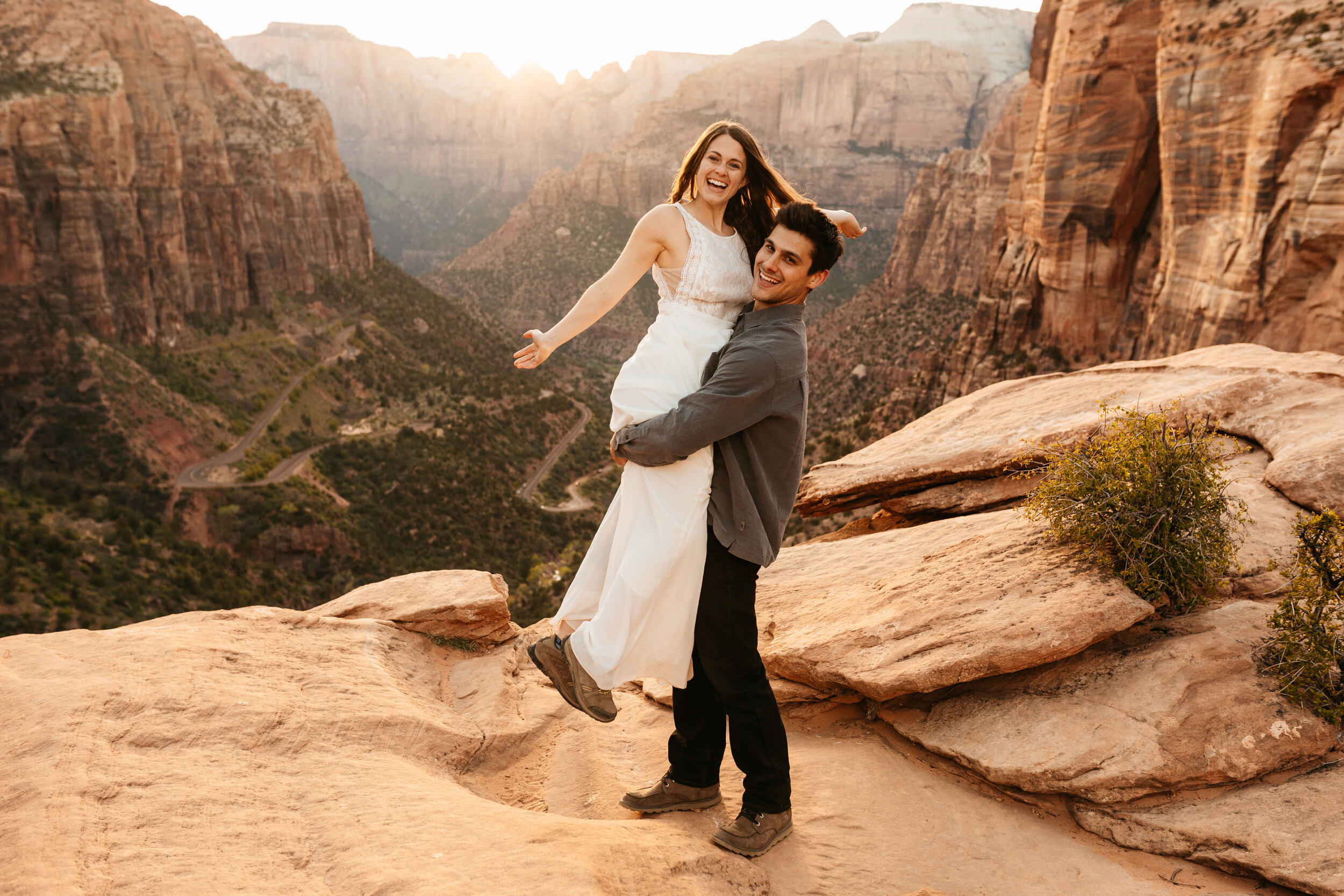 Kylee + Andrew - Zion National Park, Utah Canyon Overlook Adventure Session90.jpg